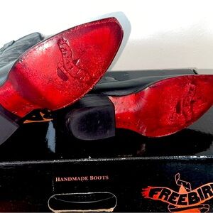 Black leather Firebird boots